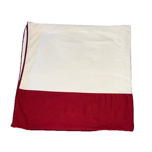 Lacoste Full / Queen Size Luxury Duvet Cover Heavy Cotton Red Maroon White - Picture 5 of 13